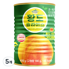 녹색상회 황도 슬라이스, 400g, 5개