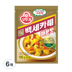 오뚜기 백세카레 매운맛 과립형, 100g, 6개