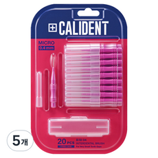 칼리덴트 치간칫솔 마이크로, 0.4mm, 20개입, 5개