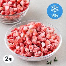 딸기 다이스 (냉동), 2개, 1kg