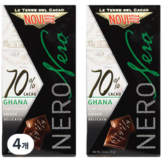 NOVI 카카오 70% 초콜릿, 75g, 4개