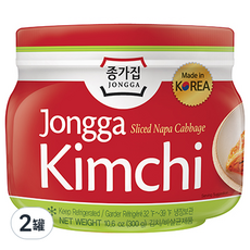 JONGGA 宗家府 泡菜 白菜切塊, 經典原味 甜酸辣平衡, 300g, 2罐