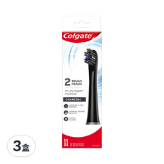 Colgate 高露潔 3D音波黑炭極淨電動牙刷替換刷頭 2入, 3盒