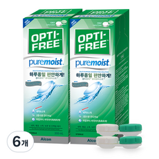 옵티프리 퓨어모이스트 렌즈세정액 + 렌즈케이스, 300ml, 6개