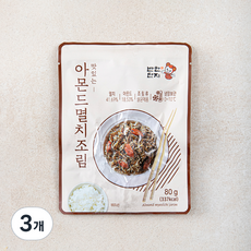 반찬단지 아몬드 멸치조림, 80g, 3개