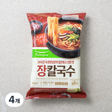 풀무원 장칼국수 2인분, 439g, 4개