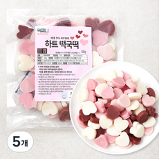 떡찌니 하트 떡국떡, 300g, 5개