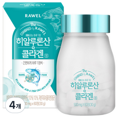 로엘 히알루론산 콜라겐정, 60정, 4개