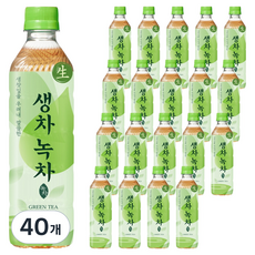 웅진 생차 녹차, 500ml, 40개