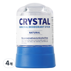 더블유피부연구소 크리스탈 데오드란트 네추럴, 45g, 4개