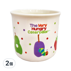 Skater 塑膠AG抗菌漱口杯 7.4 x 6.8cm 200ml, 好餓的毛毛蟲, 2個
