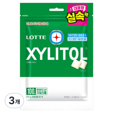 롯데자일리톨 오리지날 대용량 실속팩 리필, 231g, 3개