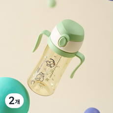 베베픽 유아용 원터치 PPSU 빨대컵 250ml, 2개, 클로버 가든캣 2개, 클로버 가든캣