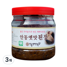 안동옛맛 된장, 1kg, 3개