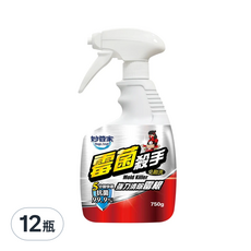 妙管家 霉菌殺手, 快速去除黴菌, 立體泡沫包覆, 5-10分鐘完成清潔, 添加獨特除霉成分, 750g, 12瓶
