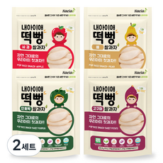 내아이애 유기농 떡뻥 쌀과자 4종 세트, 단호박, 고구마, 사과, 배, 2세트