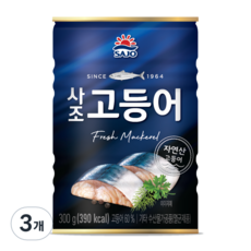 사조 고등어 통조림, 300g, 3개
