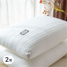 藍色睡眠舒適睡眠頸椎高枕頭, 2個, 白色