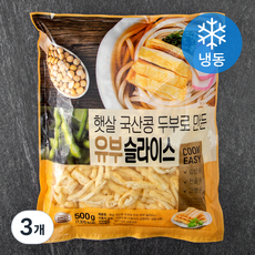신미 햇살 국산콩 유부 슬라이스 (냉동), 500g, 3개