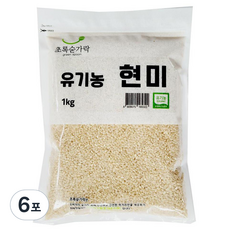 초록숟가락 유기농 현미, 6포, 유기농 현미 1kg