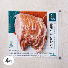 정다운 훈제오리 슬라이스, 200g, 4개