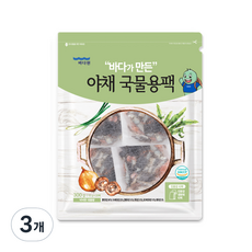 바다원 야채 국물용팩, 300g, 3개