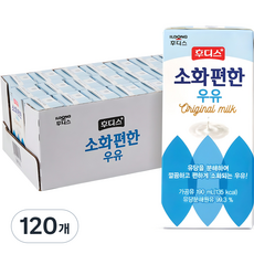 일동후디스 소화편한 우유 오리지널, 190ml, 120개