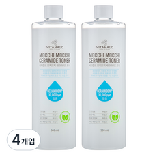 비타할로 모찌모찌 세라마이드 토너, 500ml, 4개입