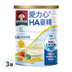 QUAKER 桂格 愛力心 HA麥精, 700g, 金盞花, 3罐
