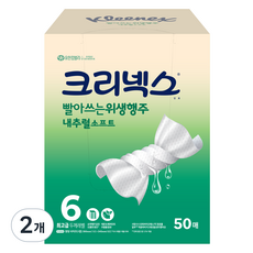 크리넥스 빨아쓰는 위생행주 내추럴소프트, 50매, 2개