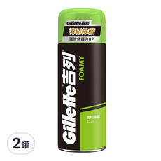 Gillette 吉列 刮鬍泡 清新檸檬 333g, 2罐