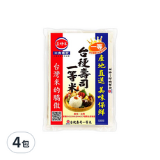 三好米 台梗壽司一等米, 口感Q彈，煮飯煮粥都適合, 2.7kg, 4包