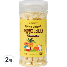 펫트리온 반려동물 요거트 트릿 유산균함유 동결건조 간식 70g, 애플망고 + 바나나 혼합맛, 2개