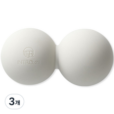 인트로미 실리콘 지압 요가 더블 마사지볼 EB6, M85210 실버라이닝, 3개