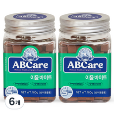 에이비씨케어 반려동물 바이트 영양제, 장건강/유산균, 180g, 6개