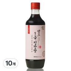 신앙촌 양조 1급 진간장, 10개, 860ml
