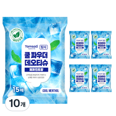 탐사 쿨 파우더 데오드란트 티슈 15매, 81g, 10개
