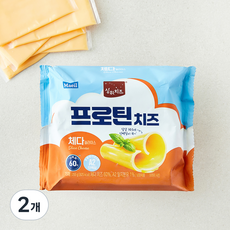 상하치즈 프로틴치즈 체다 슬라이스, 17g, 2개, 15개입