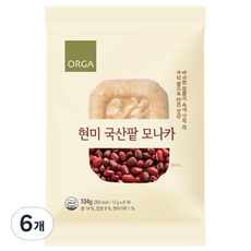 올가홀푸드 현미 국산팥 모나카, 104g, 6개