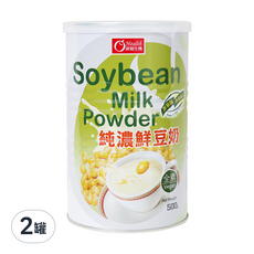 康健生機 純濃鮮豆奶, 即沖即飲, 無添加蔗糖, 500g, 2罐