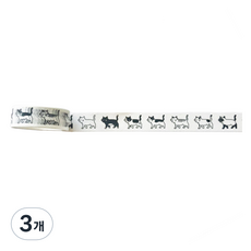 특별한상점 DIY 다이어리꾸미기 디자인 테이프 스티커, 걷는 고양이, 3개