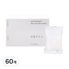 생활공작소 실리카겔 제습제, 20g, 60개