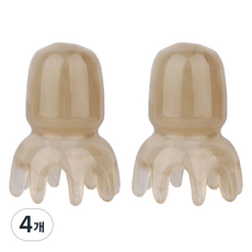 章魚按摩器頭皮刮痧, 4個, 灰色