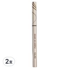 Clio 柔滑防水眼線膠筆 005灰棕色 2支入組，持久不暈染，新手適用，自然柔和，精緻眼妝, 005 ASH BROWN, 2支