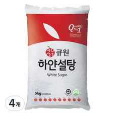 큐원 하얀 설탕, 5kg, 4개