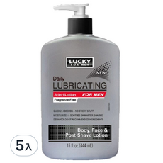 LUCKY SUPER SOFT 三效男用無香身體乳液 444ml 5入組, 5入