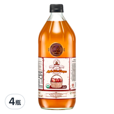自然醫生 Holistic Medicine 有機蘋果醋 32oz (946毫升), 未過濾, 含醋母, 946ml, 4瓶