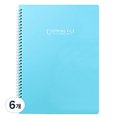 모닝글로리 K컬러 스프링 클리어화일 40P, 민트, 6개