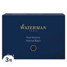 WATERMAN 威迪文 替換芯 長型, 黑色, 3個