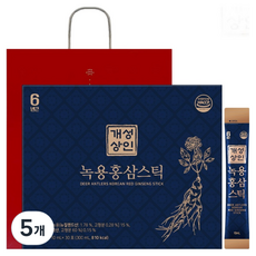 개성상인 녹용 홍삼 스틱 30p + 쇼핑백, 300ml, 5개 300ml, 5개